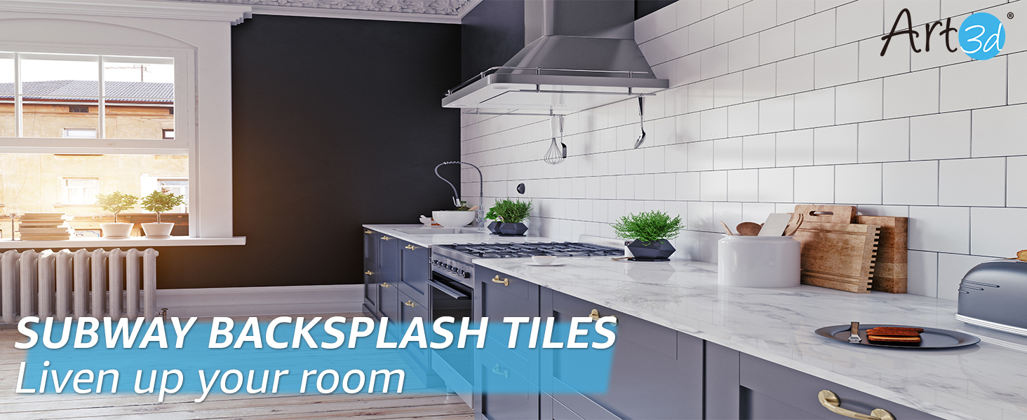 Art3d Peel and Stick Wall Tile for Kitchen Backsplash