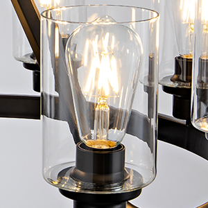 clear glass shade chandelier