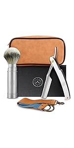 Merlin Straight Razor Kit (Brown)