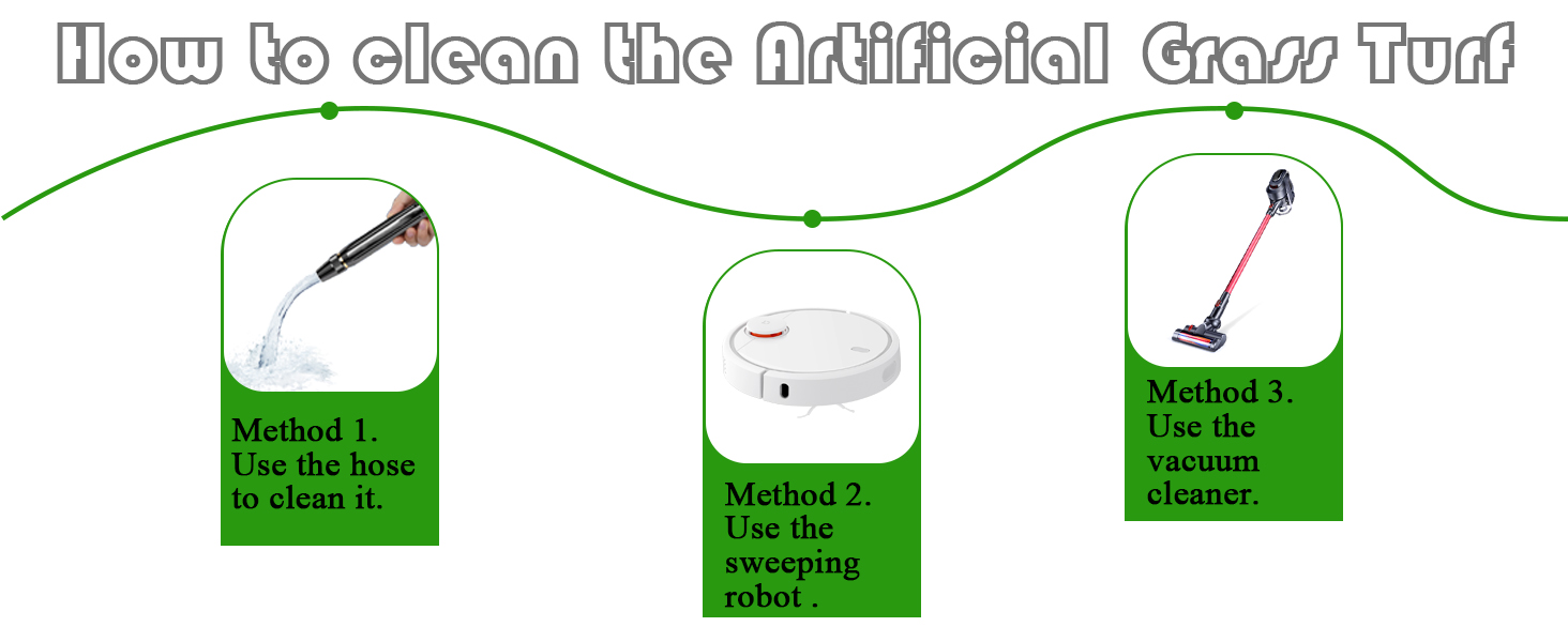 Vaukki Artificial Grass Runner 1.37" (35mm) Pile Height, Grass Outdoor