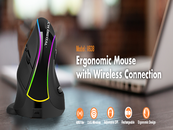 Amazon.com: J-Tech Digital Ergonomic Mouse with Wireless