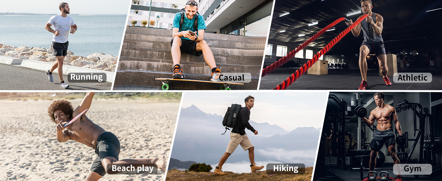 running workout gym athletic casual beach shorts for men