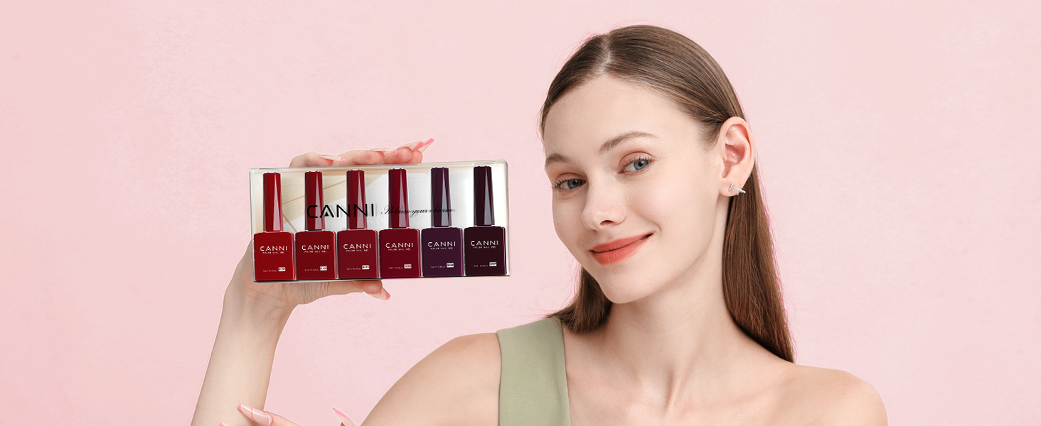 dark red gel nail polish