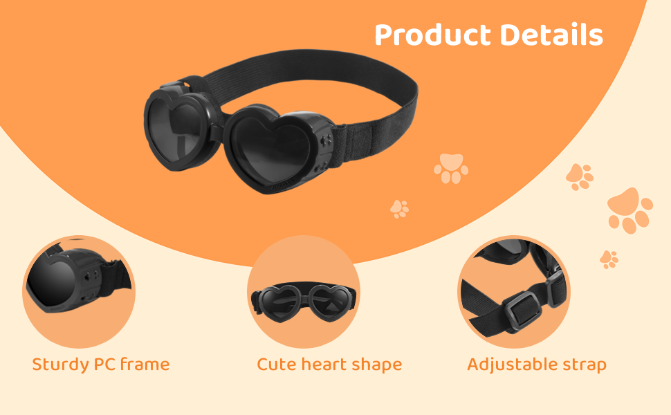 Small Dog Sunglasses Dog Goggles UV Protection Wind
