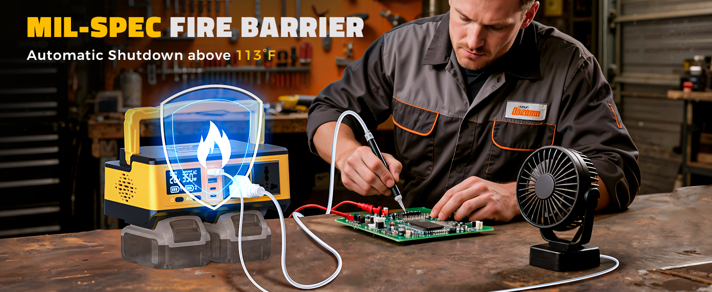 350W Power Inverter for DeWalt 20V/60VBatterie
