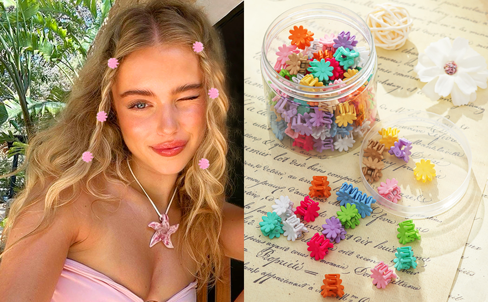 Mini Flower Hair Clips