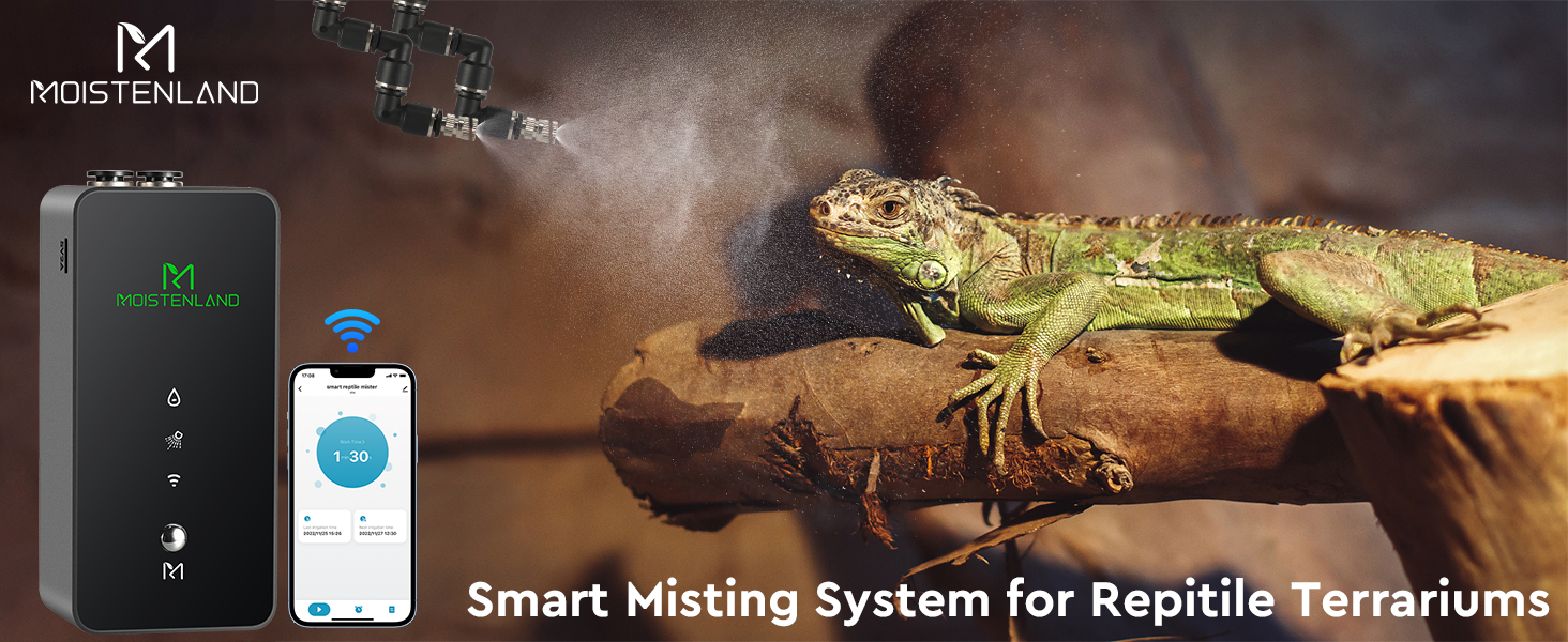 Moistenland WiFi Enabled Reptile Mister for Reptile Terrariums, Reptile