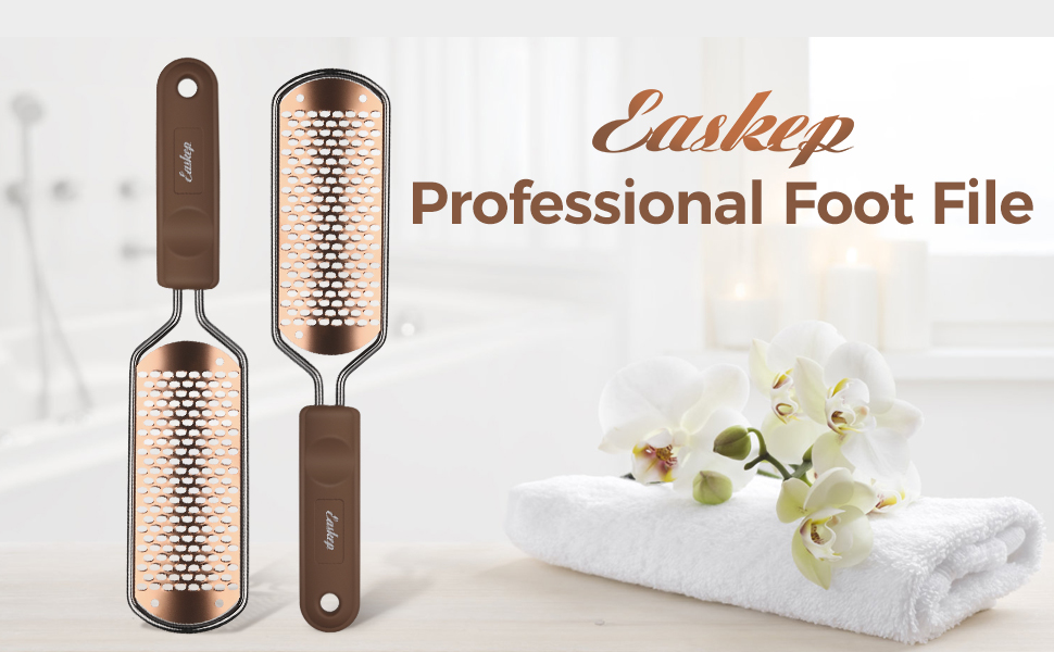 Easkep Foot File Foot Pedicure Tool, Stainless Steel Foot Scrubber Foot File Dead Skin Remover