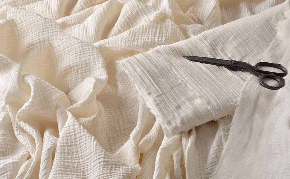 SRP Craft 100 Organic Cotton Double Layer Muslin Crinkled/Double Gauze