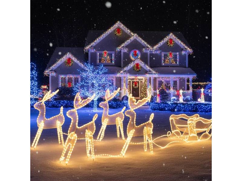 クリスマス3Dトナカイ大、小 楽天市場】スーパーセール目玉品◎98000円→64500円◎当日発送品