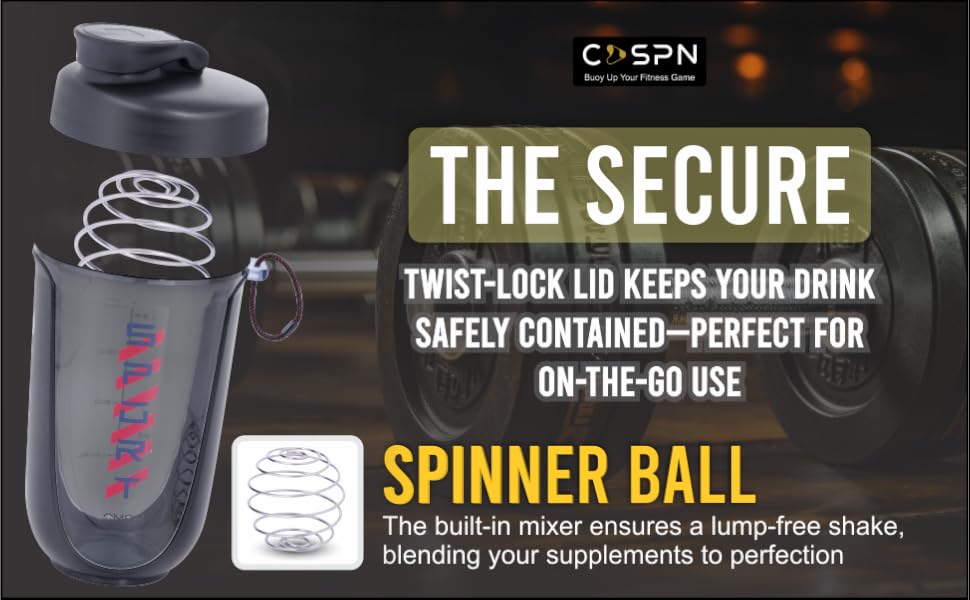 screw-on lid and flip cap,easy-to-use shaker bottle