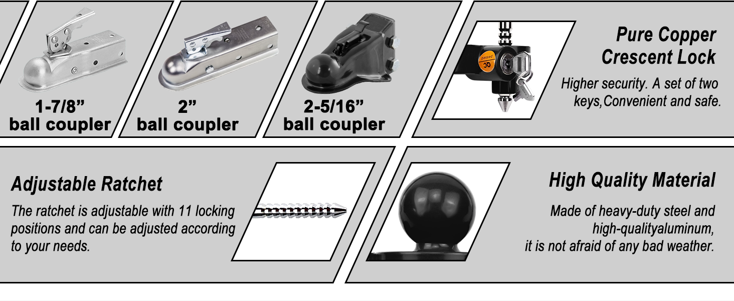 trailer coupler lock set