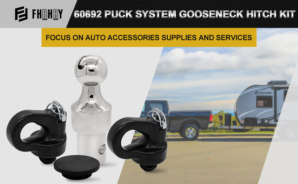 60692, Puck System Gooseneck Hitch Ball Kit, Compatible