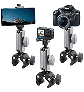 Suptig Camera Mount Clamp Super Clamp Pole Mount for Phon, Gopro Hero 12 11 10 9 8 7 6 5, Insta 3...