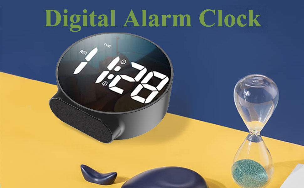 KeeKit Digital Alarm Clock, High Definition LED Desktop Clock, Alarm