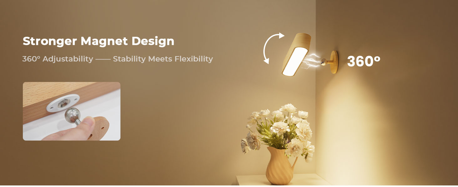 magnetic cordless wall sconce