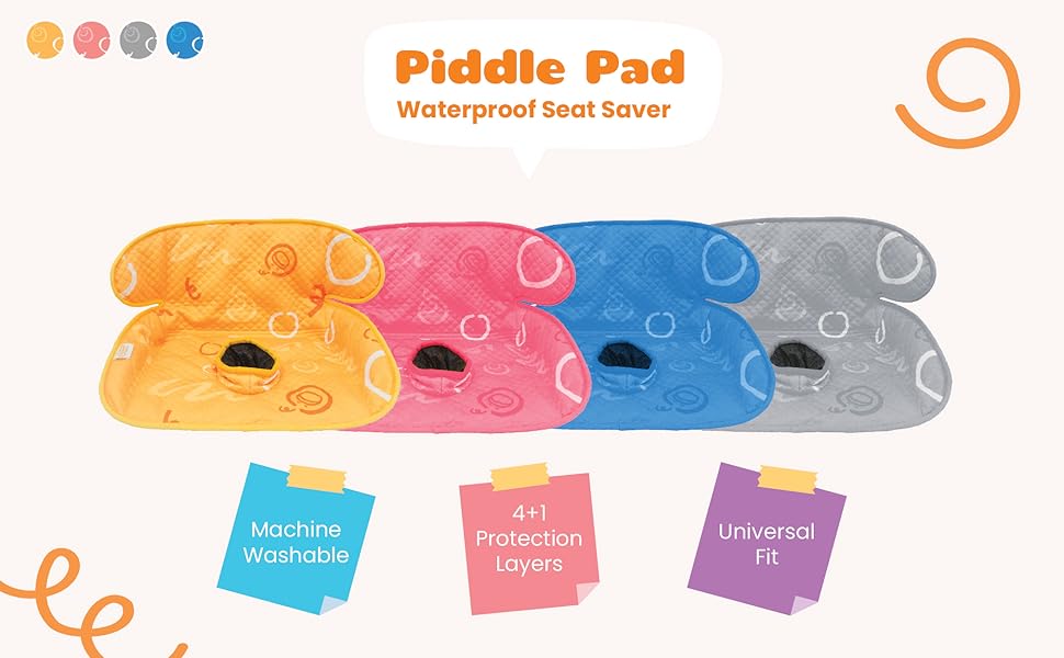 THINK GOOD TOTS Orange Piddle Pad Waterproof Car Seat