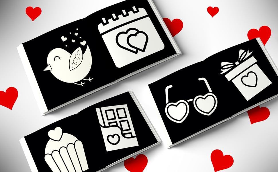 High contrast images with black and white shapes