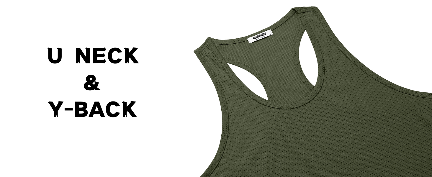 mens u neck tank