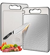 LOZOIVIN Stainless Steel Cutting Board, 14.4*9.8