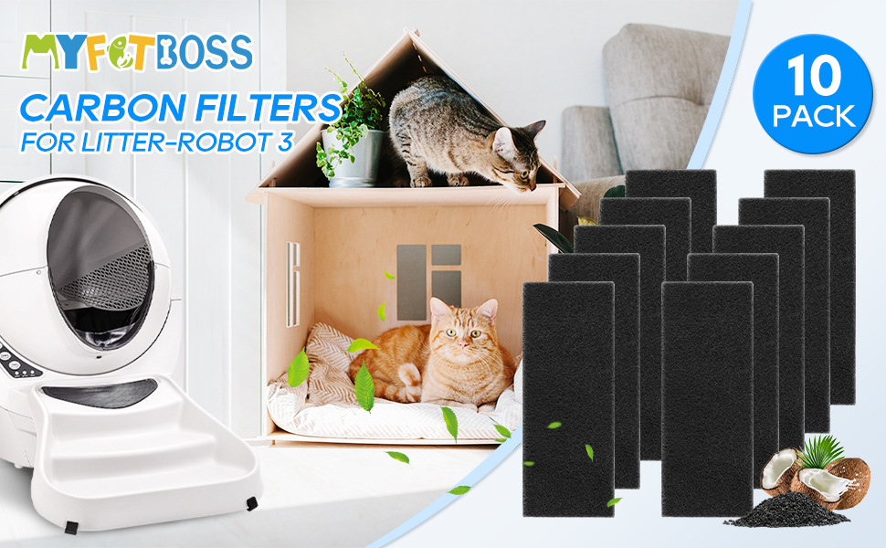 MyfatBOSS 10Pack Carbon Filters Compatible with Litter