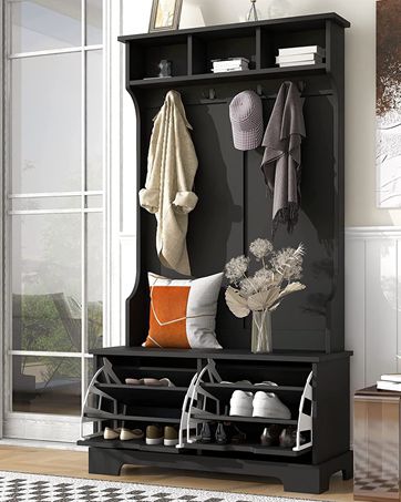 coat rack with bench