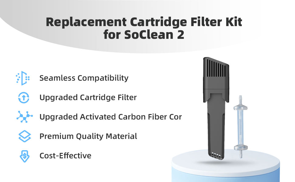 Replacement Cartridge Filter Kit for SoClean 2, Filter