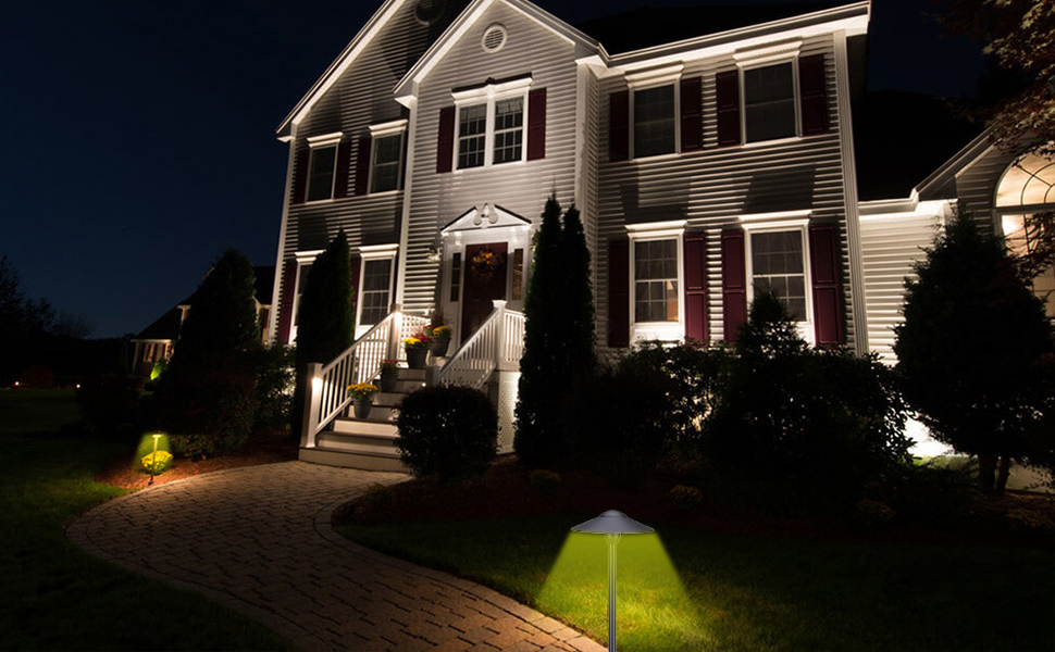 Arrownine Pathway Lights Low Voltage,Replaceable G4 LED Bulb 3000K Cast Aluminum Landscape
