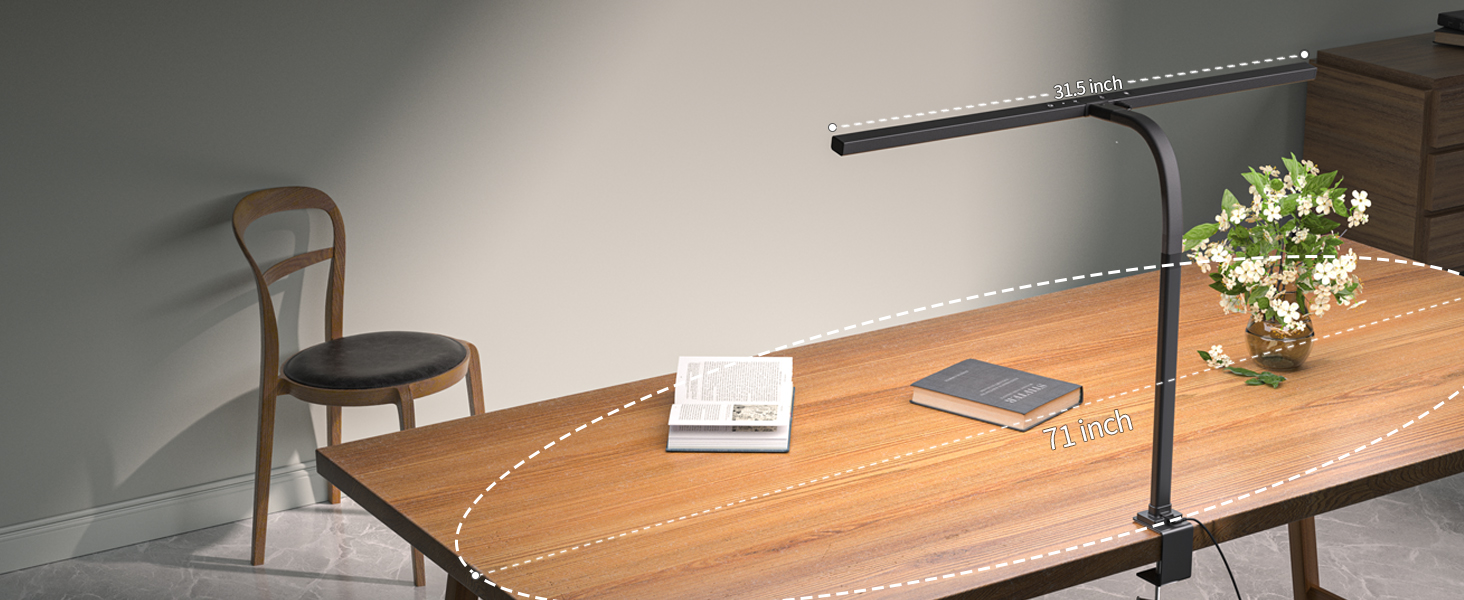 EppieBasic LED Desk Lamp,Architect Clamp Desk Lamps for Home Office,24W