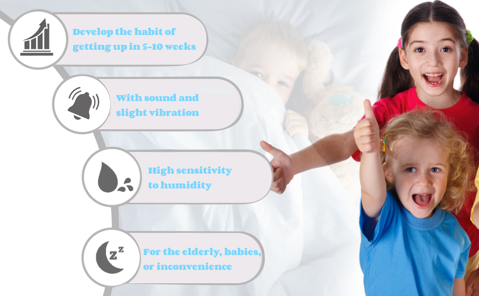 Bedwetting Alarm for Children Girls & Boys,Sensitive Sound and
