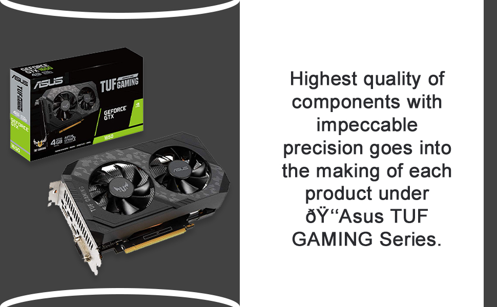 ASUS TUF Gaming グラフィックボード　1650 4GB ASUS TUF Gaming GeForce® GTX 1650 V2 4GB GDDR6 | Graphics Card