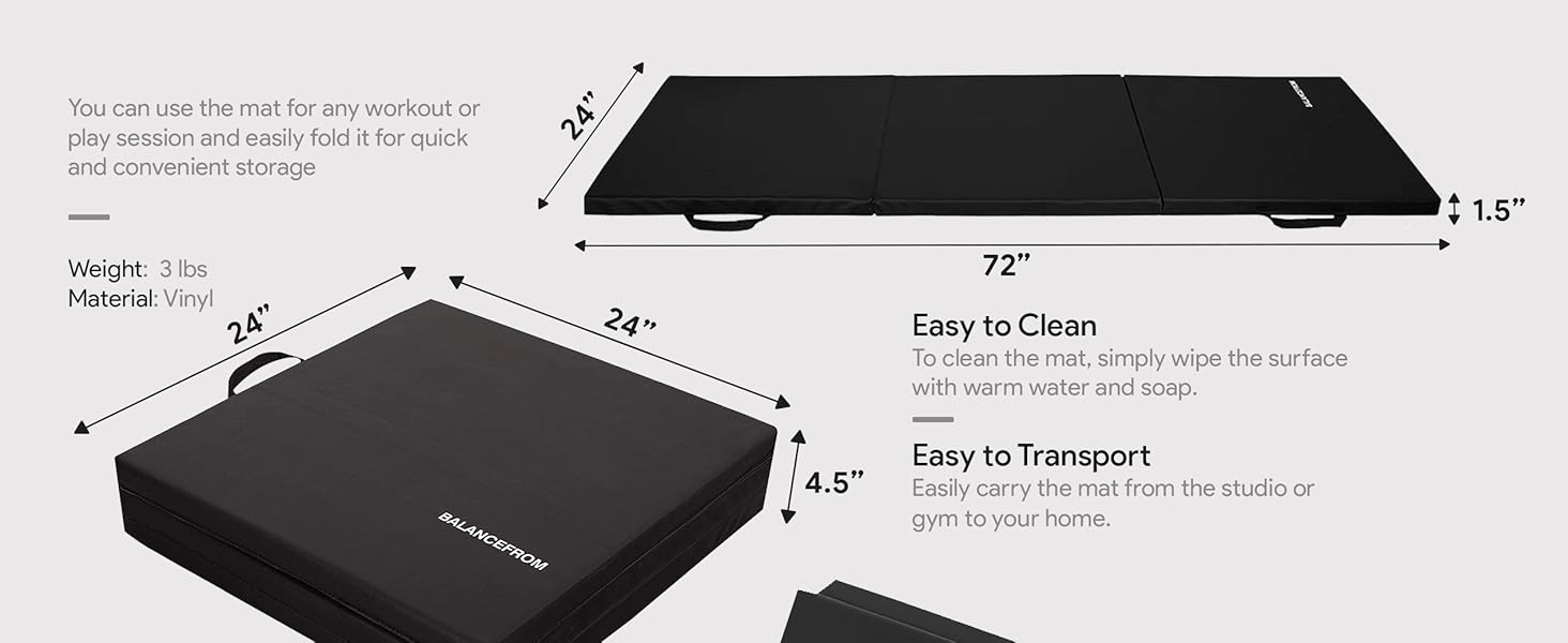 dimensions of the all-purpose gymnastic mat