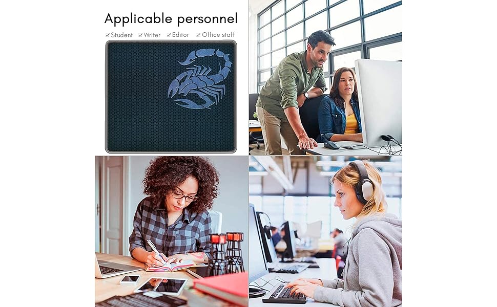 RiaTech (290mm x 250mm x 2mm Scorpio Print Speed Type Mouse pad with Stitched Embroidery Edge