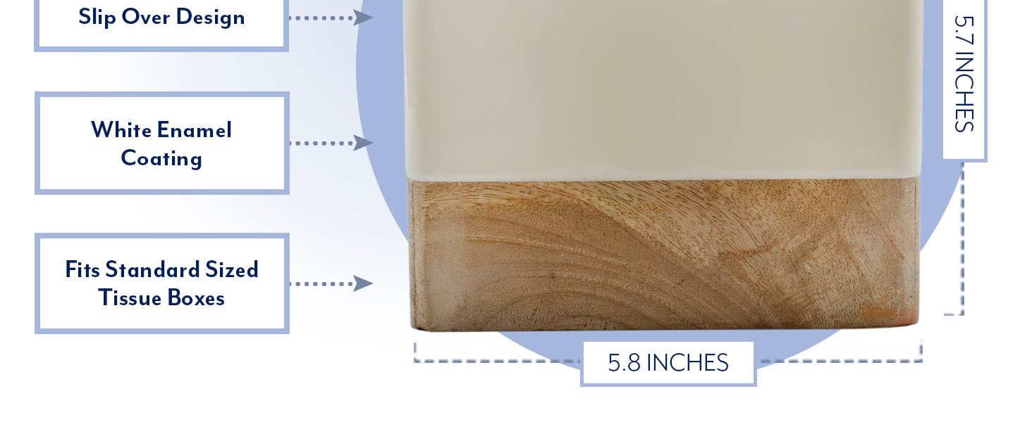 Elegant Mango Wood Tissue Box Cover for Any Room