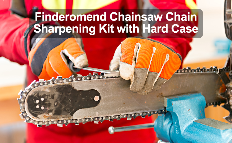 Finderomend Chainsaw Chain Sharpening Kit with Hard Case