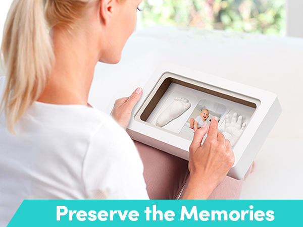 baby kit hand casting keepsake gift box new mom mold foot footprint print plaster