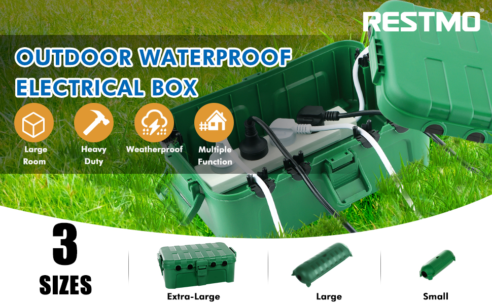 RESTMO Extra Large Weatherproof Electrical Box (32 x 22 x 13 cm), IP54