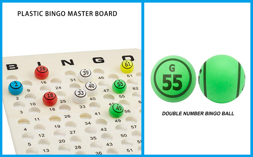 Professional Bingo Game Set with Jumbo Bingo Cage, 1.5