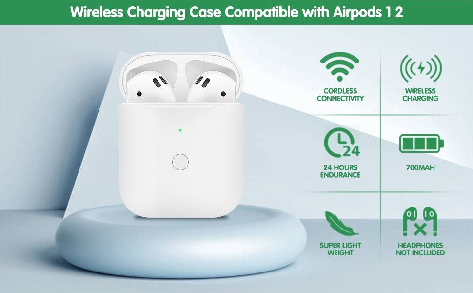 HYZJA Replacement Airpods Charging Case Compatible with Airpods 1/2
