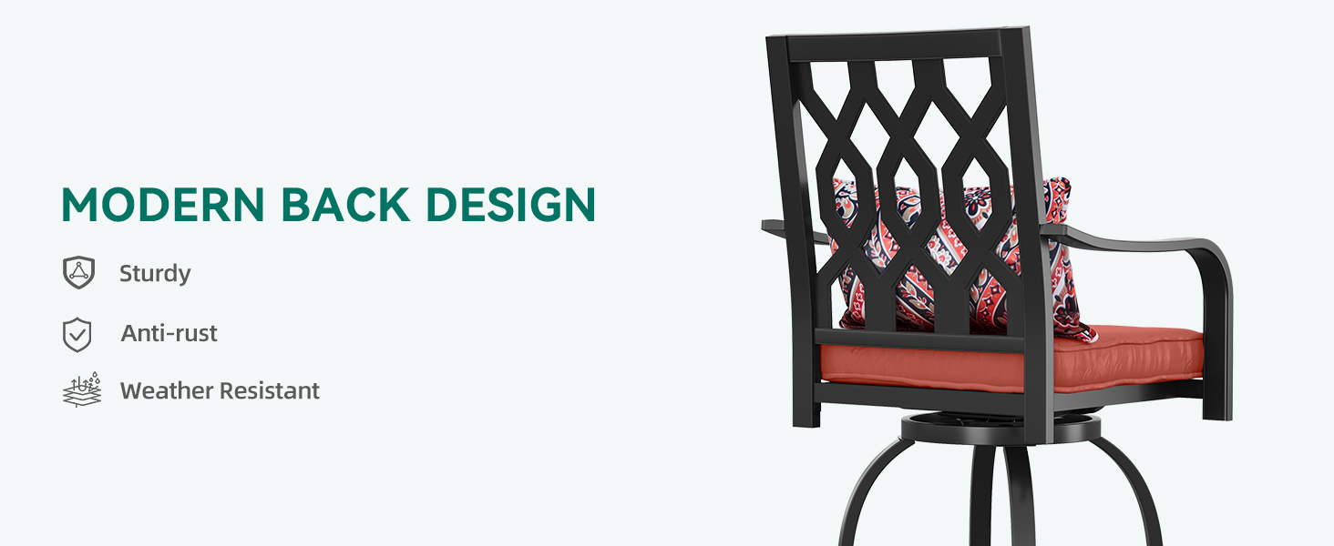 YITAHOME 5 Piece Outdoor Bar Height Table and Chairs Set