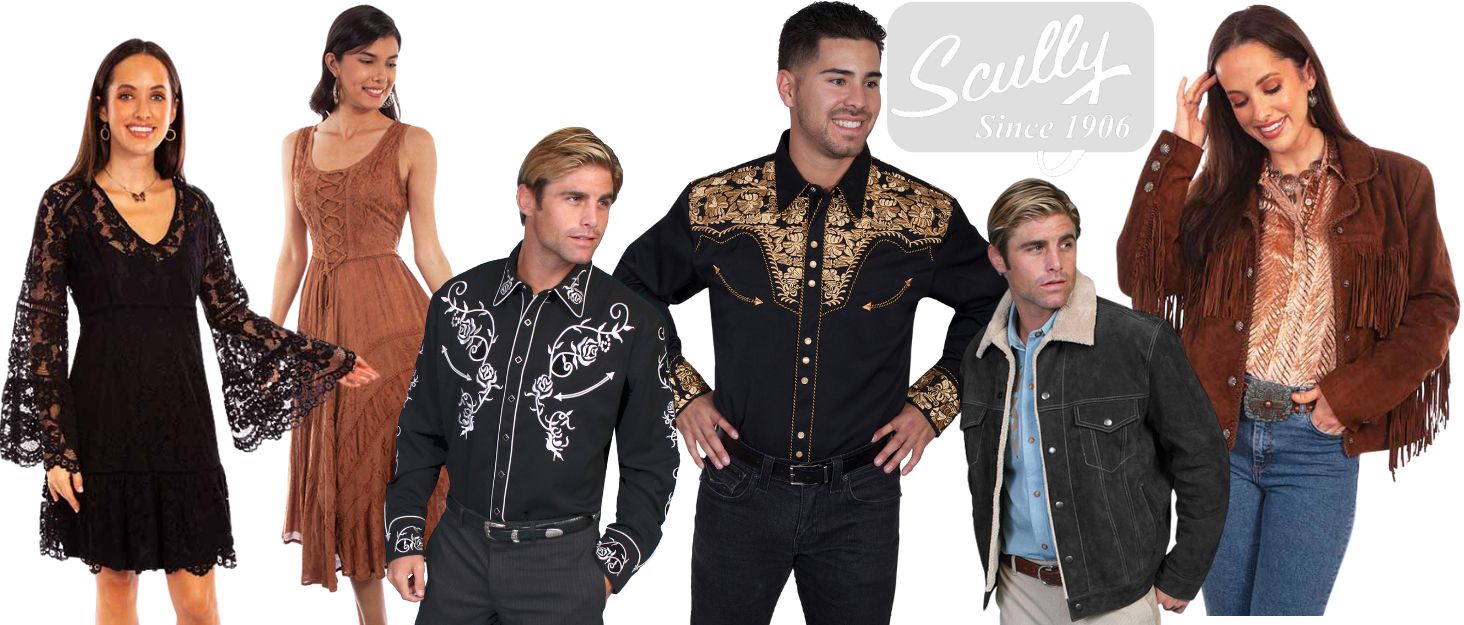 Scully Multi Colored Embroidered Yoke and Sleeve Western