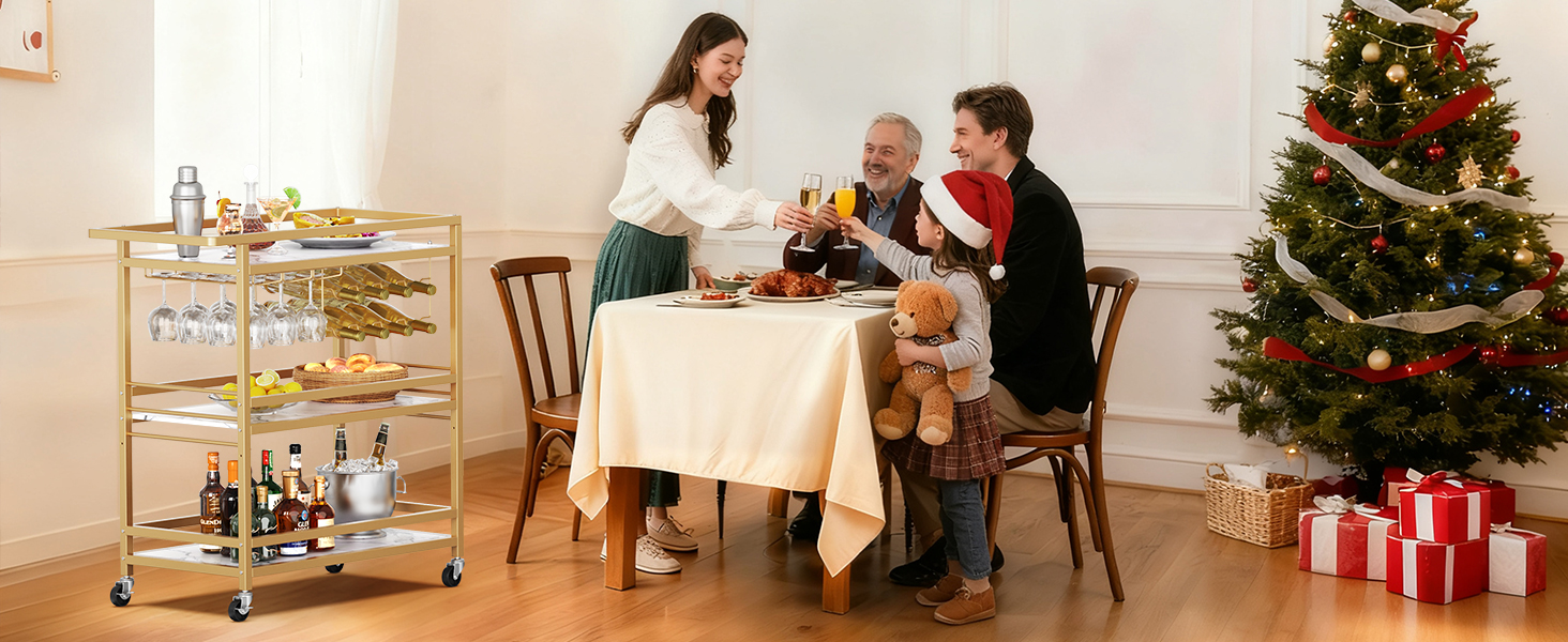 bar cart for christmas