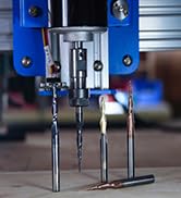 SpeTool 5Pcs Tapered Ball Nose Carving End Mill 1/8 inch Shank 0.25MM Radius (0.5MM Diameter) Tip...