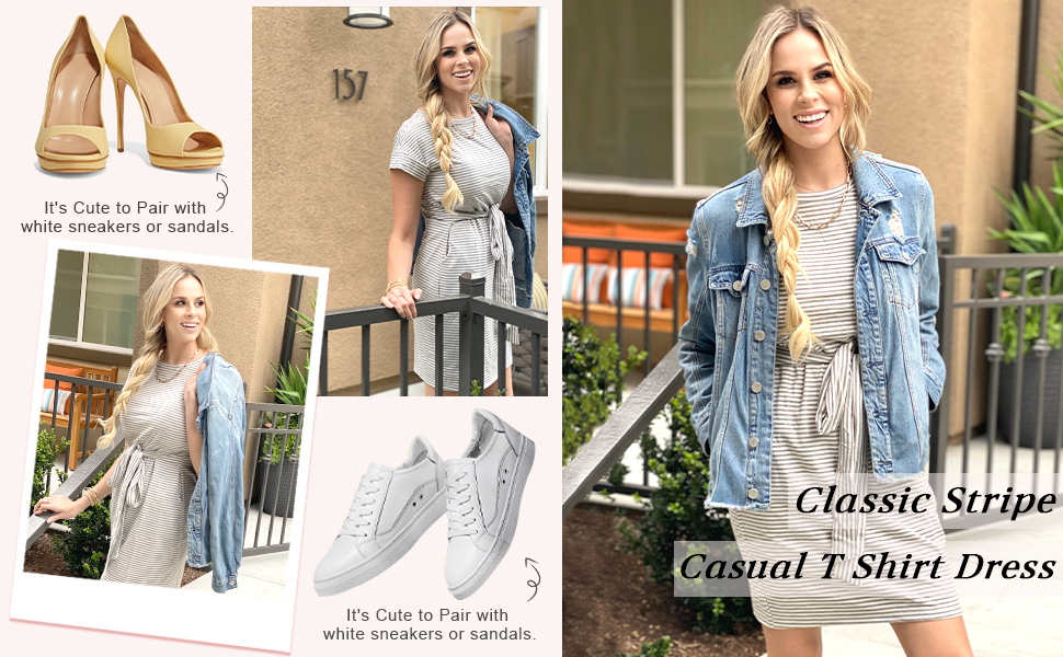 STRIPE CASUAL DRESS