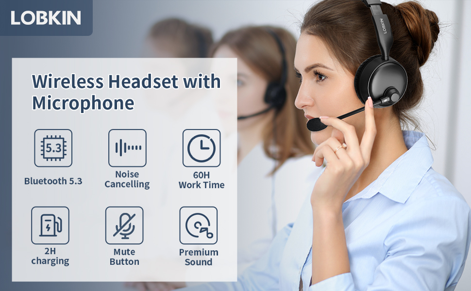 LOBKIN Headset with Microphone