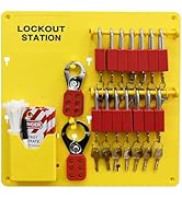 HiLKCO Industrial Grade Open Lockout Tagout Station Kit - OSHA Compliant Loto Set with 1 Lockout ...