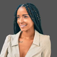 woman with braided hair style