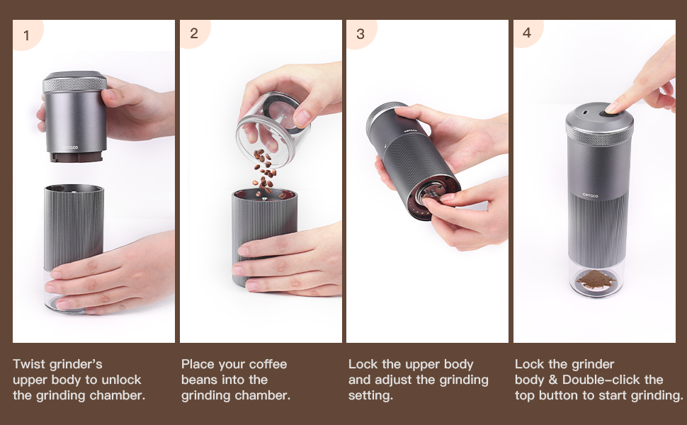 COTGCO CGM020 Electric Coffee Cone Mills, Aluminum, Silvery 19 3