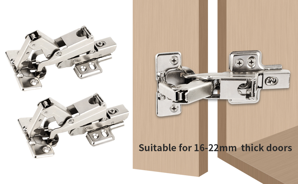 TamBee 165 Degree Hinges Frameless Corner Hinges Adjustable