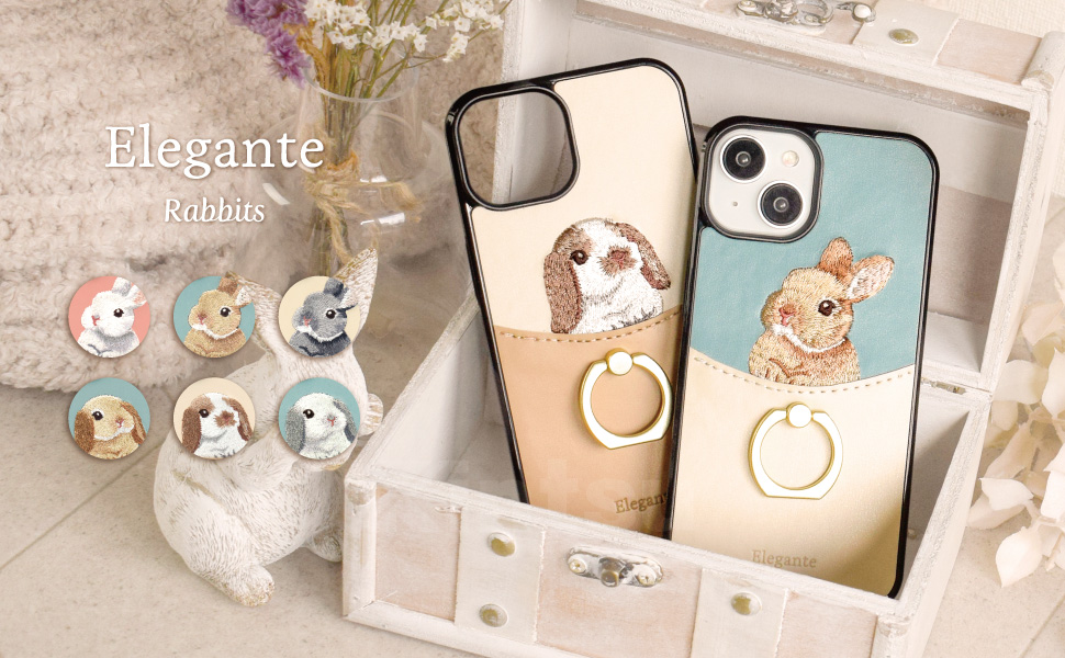 Amazon.co.jp: Elegante公式 Rabbits iPhone SE3 第3世代 SE2 第